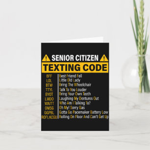 Senioren-Textcode Cool Lustige Alte Leute  Karte