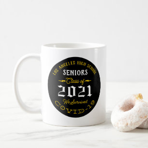 Senioren wir überlebten Covid Abschluss Black Gold Kaffeetasse