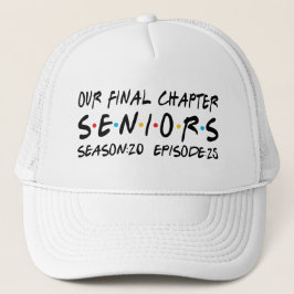 Seniors 2025 White Trucker Hat Truckerkappe