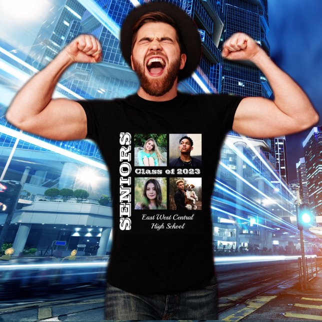 Seniors Class Friends 4 Foto 2023 Collage T-Shirt (Von Creator hochgeladen)