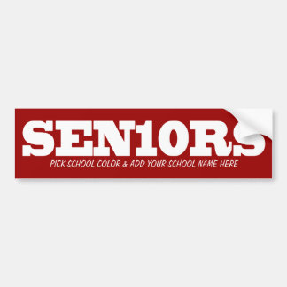 Seniors_Pick Farbe und addieren Schule 2010 Autoaufkleber