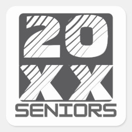 Seniors-Schließ-Klasse Quadratischer Aufkleber