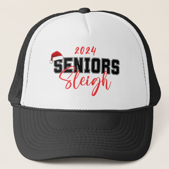 Seniors "Sleigh" Weihnachten Truckerkappe (Vorderseite)