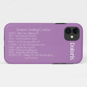 "Senior's Texting Codes" Benutzerdefiniert Case-Mate iPhone Hülle
