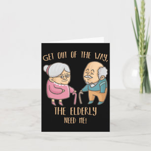 Seniors Zuhause Caregiver Funny Ältere Krankenpfle Karte