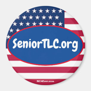 SeniorTLC.org Patriotischer Magnet