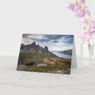 Senja Island Norwegen Landschaftliches Foto Karte