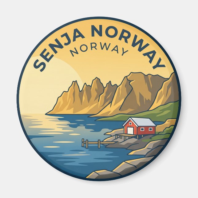 Senja Norwegen Norwegen Magnet (Vorne)