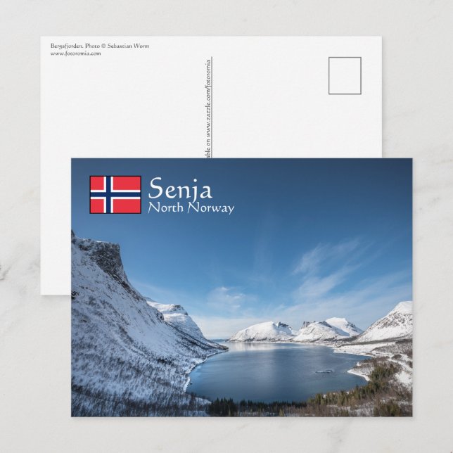 Senja Norwegen Postkarte (Vorne/Hinten)