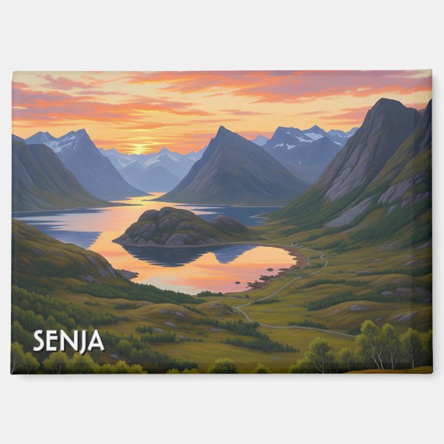 Senja Norwegen Reise Magnet (Vorderseite)