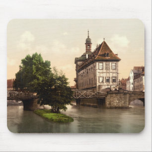 Senken Sie Brücke und Rathaus Bamberg-Bayern Mousepad