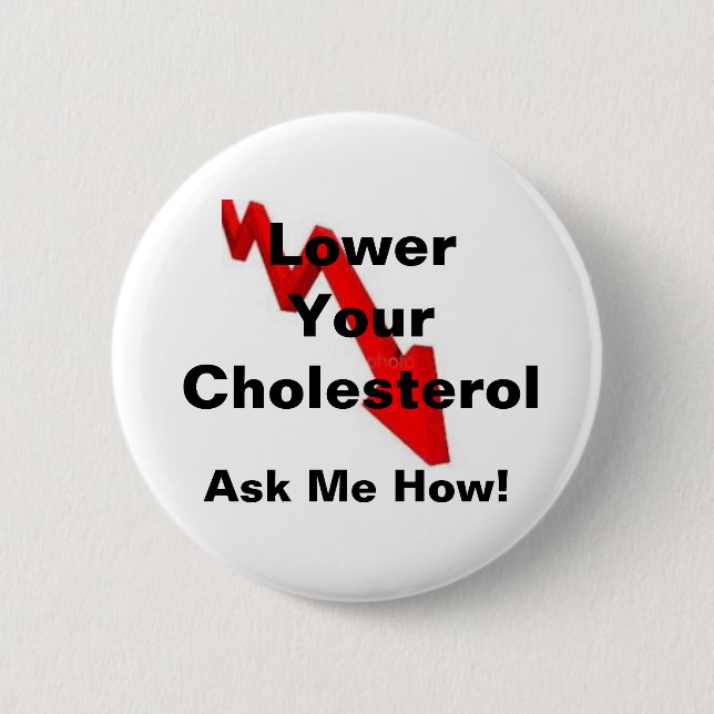 Senken Sie Ihr Cholesterin Button (Vorderseite)