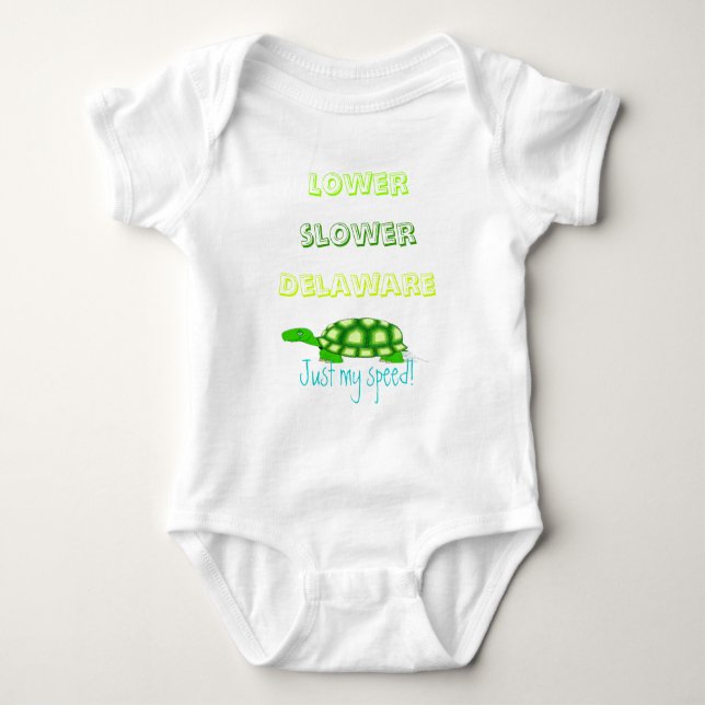 Senken Sie langsameres Delaware Baby Strampler (Vorderseite)
