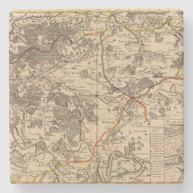 Senlis Frankreich Steinuntersetzer (Vorderseite)