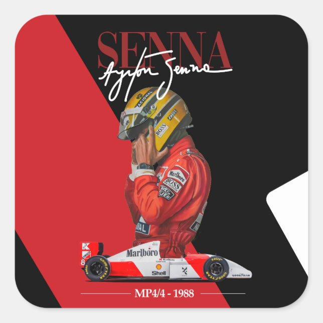 Senna Quadratischer Aufkleber (Vorderseite)