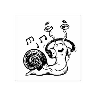 Sennail Hören auf Musik Briefmarke Holzkunst Gummistempel