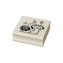 Sennail Hören auf Musik Briefmarke Holzkunst Gummistempel