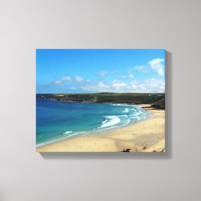Sennen Cove Beach Cornwall England Leinwanddruck (Vorderseite)