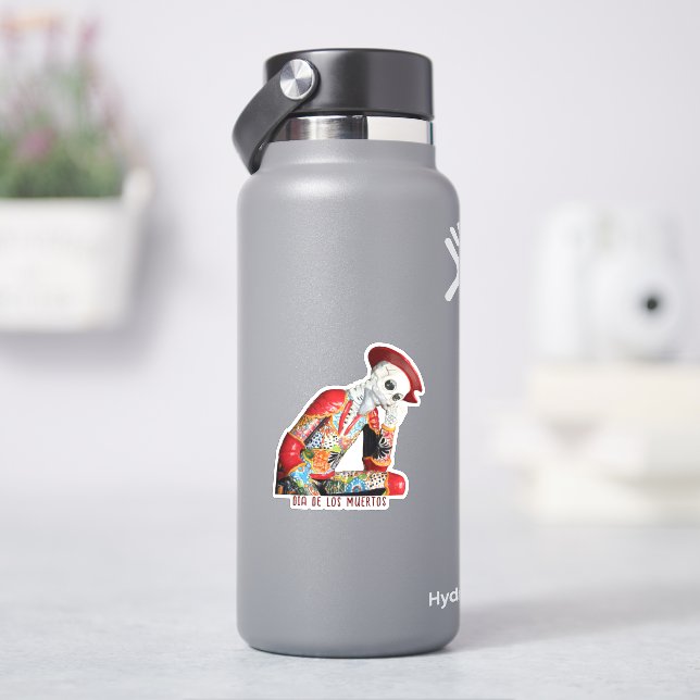 Señor Hombre Dia De Los Muertos Aufkleber (HydroFlask)
