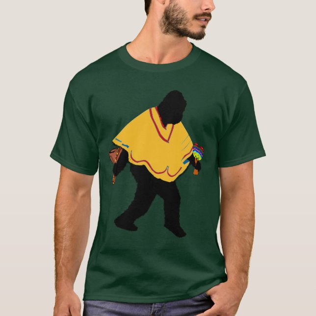 Senor Squatcho de Mayo mit Poncho T-Shirt (Vorderseite)