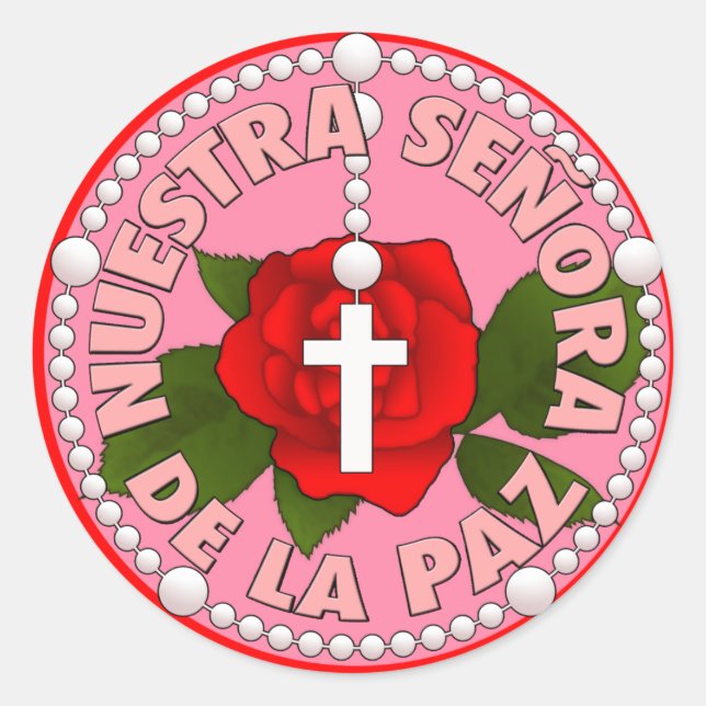 Señora de la Paz Runder Aufkleber (Vorderseite)