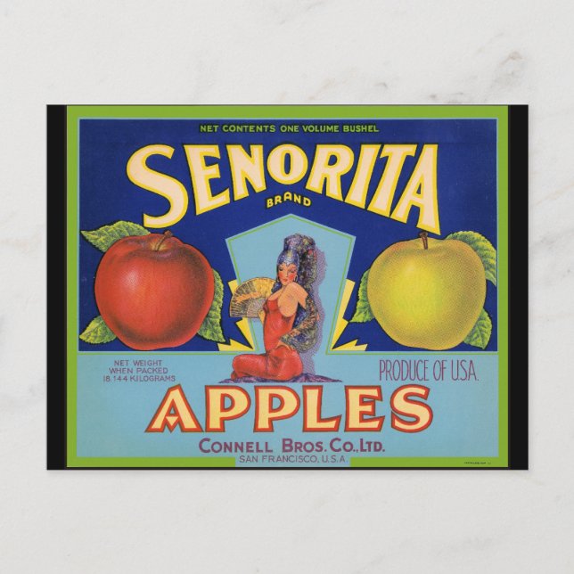 Senorita Apples San Francisco Postkarte (Vorderseite)
