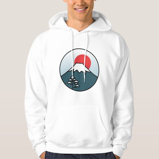 SenpaiXEL Mount Fuji Winter Hoodie (Vorderseite)