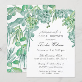 Sensationelle Sukkulente Einladungen zur Brautdusc