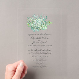 Sensationelle Sukkulente Hochzeitseinladungen Acryleinladungen