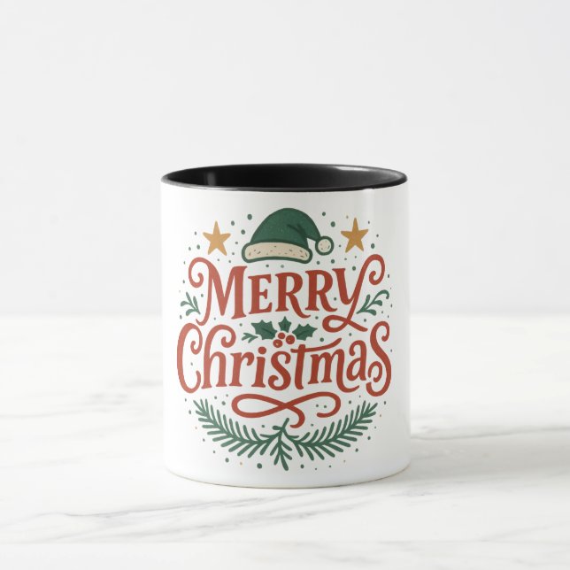 Sensationelle Weihnachts-Typografie Tasse (Zentrum)