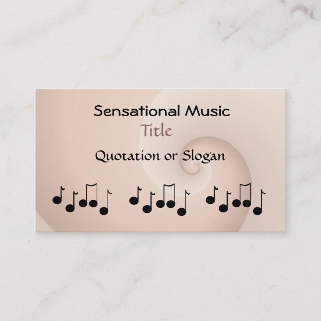 Sensationelles Musikgeschäft Visitenkarte (Vorderseite)