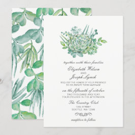 Sensationnel Succulents Invitations de mariage
