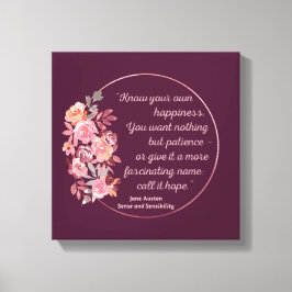 Sense And Sensibility Quote I - Cute Style Leinwanddruck