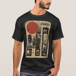 SENSE Urban Japanischer Stadtplan | Retro Grunge T-Shirt