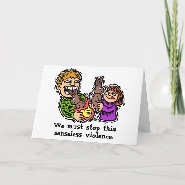 Sensefreie Gewalt Osterkarte Feiertagskarte (Vorderseite)