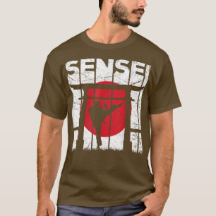 Sensei Japanische Flagge Kampfsport Torii-Tor Vint T-Shirt