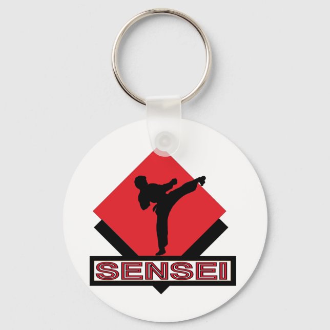 Sensei-red-Diamantengeschenk Schlüsselanhänger (Vorderseite)
