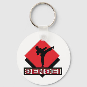 Sensei rotes Diamantgeschenk Schlüsselanhänger