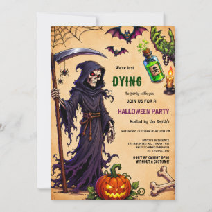 Sensemann Wir sterben vor Lust auf die Halloween-P Einladung