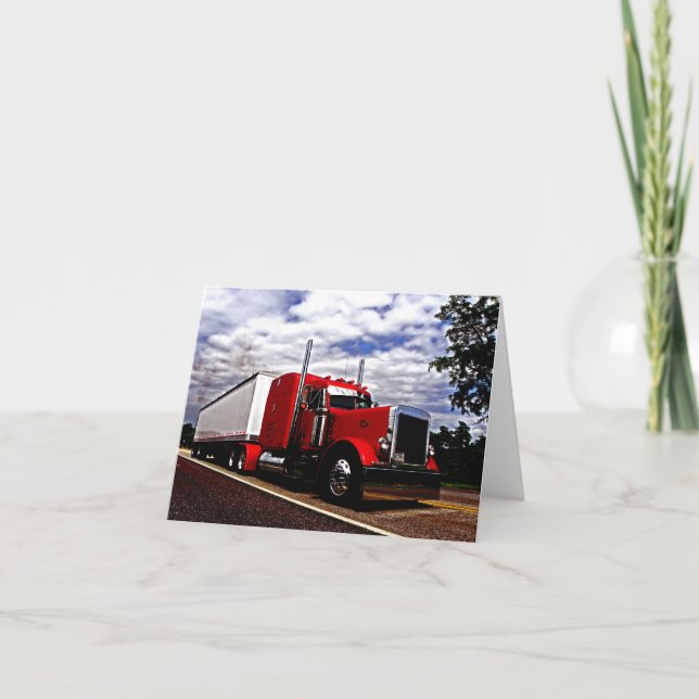 Sensenig rote Peterbilt 379 Anmerkungs-Karte Karte (Vorderseite)