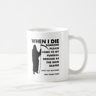 Sensenmann Beerdigung Lustiger Becher Kaffeetasse