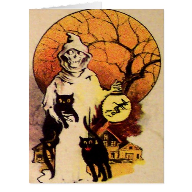 Sensenmann Black Cat (Vintages Halloween) (Vorderseite)