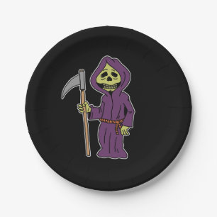 Sensenmann-Cartoon-Papier-Teller Halloweens Pappteller