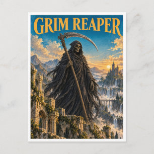 Sensenmann, Gothic Fantasy Monster Postkarte