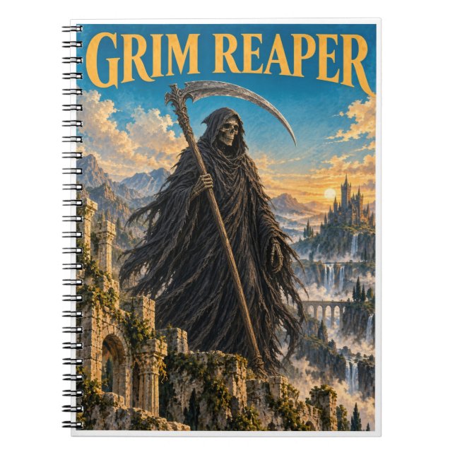 Sensenmann, Gothic-Fantasymonster Notizblock (Vorderseite)