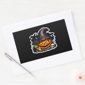 💀🎃 Sensenmann Halloween — Dunkler Skelett-Todese Rechteckiger Aufkleber