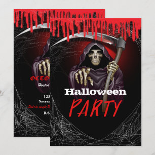 Sensenmann Halloween-Party Einladung