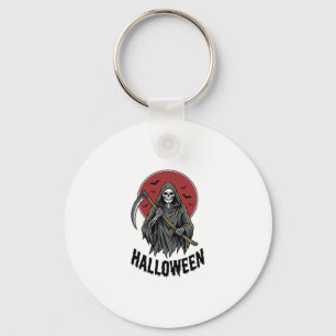 Sensenmann Halloween Vintage Gravur Kunst_1 Schlüsselanhänger