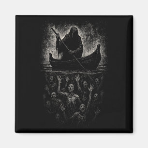 Sensenmann Horror Goth Charon Hades Underworld Myt Magnet