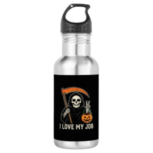 Sensenmann Ich Liebe Meinen Job Halloween-Design Edelstahlflasche
